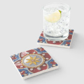 Speciaal stenen onderzetter met Colombiaanse kleur (Zijkant)