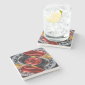 Speciaal stenen onderzetter met Duitse kleuren (Zijkant)