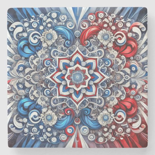 Speciaal stenen onderzetter met Franse kleuren (Voorkant)