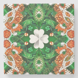 Speciaal stenen onderzetter met Ierse kleuren