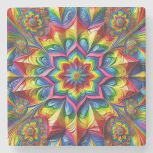 Speciaal stenen onderzetter met LGBTQ kleuren