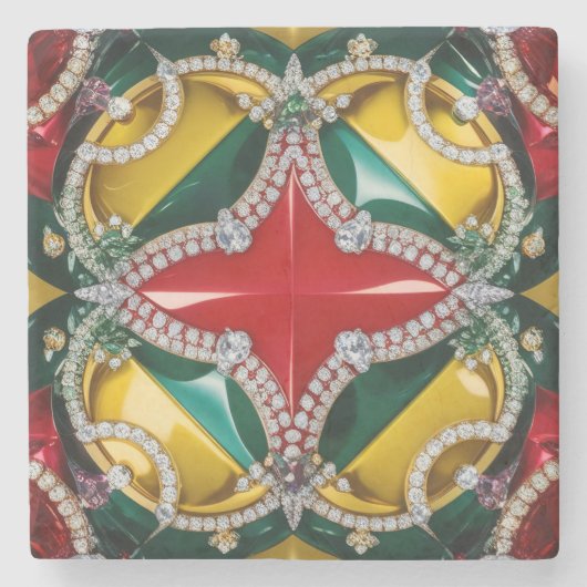 Speciaal stenen onderzetter met Los Angeles kleure (Voorkant)