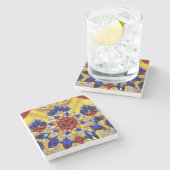 Speciaal stenen onderzetter met Roemeense kleuren (Zijkant)