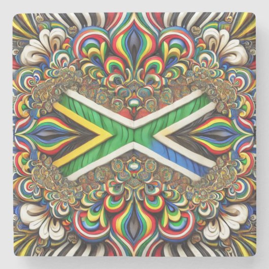 Speciaal stenen onderzetter met Zuid-Afrikaanse kl (Voorkant)