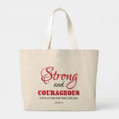 Speciaal STERK EN MOEILIJK Christelijk Grote Tote Bag (Achterkant)