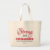 Speciaal STERK EN MOEILIJK Christelijk Grote Tote Bag (Voorkant)