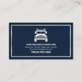 Speciaal Stijlvol Silver Border Cargo Transport Visitekaartje (Achterkant)