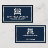 Speciaal Stijlvol Silver Border Cargo Transport Visitekaartje (Voorkant / Achterkant)