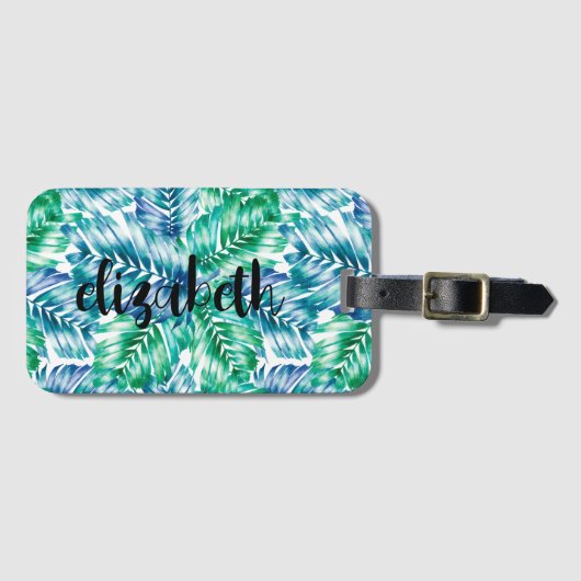 Speciaal stijlvol tropisch bagagelabel (Voorkant (horizontaal))
