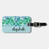 Speciaal stijlvol tropisch bagagelabel (Voorkant horizontaal)