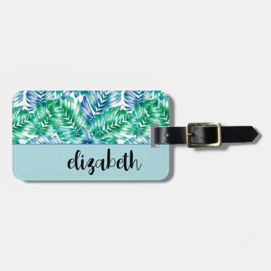 Speciaal stijlvol tropisch bagagelabel (Voorkant horizontaal)