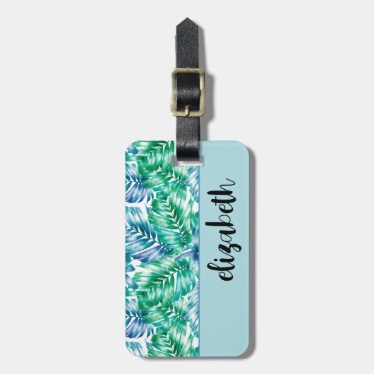 Speciaal stijlvol tropisch bagagelabel (Voorkant verticaal)