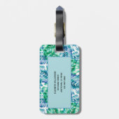 Speciaal stijlvol tropisch bagagelabel (Achterkant verticaal)