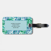 Speciaal stijlvol tropisch bagagelabel (Achterkant horizontaal)