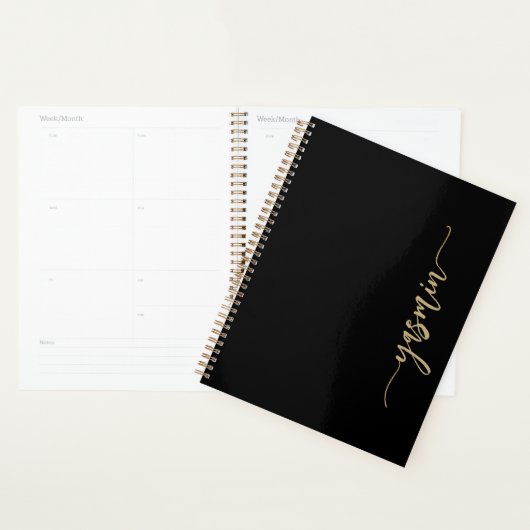 Speciaal stijlvol zwarte handtekening Gold Planner (Display)