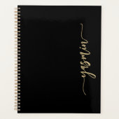 Speciaal stijlvol zwarte handtekening Gold Planner (Voorkant)