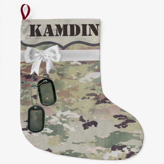 Speciaal Stocking Army OCP Camo Uniform Camofl Grote Kerstsok (Voorkant)