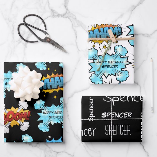 Speciaal stripboek inpakpapier vel (Voorkant)