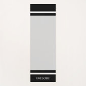 Speciaal Striped Black & White op grijs Yogamat (Voorkant)