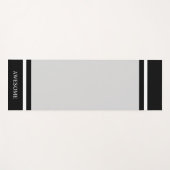 Speciaal Striped Black & White op grijs Yogamat (Voorkant (horizontaal))