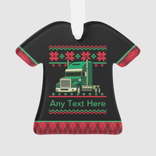 Speciaal stuurprogramma voor Trucker Semi, Ugly Ke Ornament (achterkant)