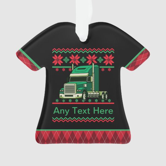 Speciaal stuurprogramma voor Trucker Semi, Ugly Ke Ornament (voorkant)