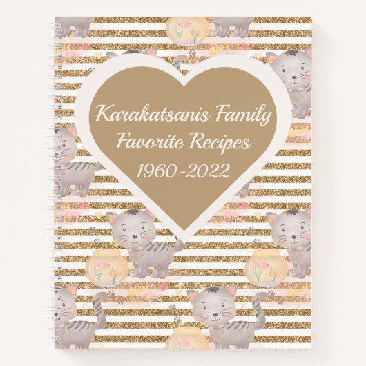 Speciaal tabby Cat Keepomwille Recipe Book Notitieboek (Voorkant)