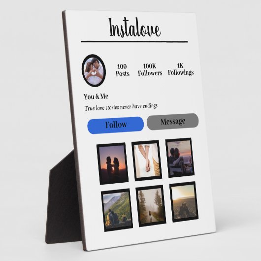 Speciaal tabletschild met Easel Fotoplaat (Zijkant)