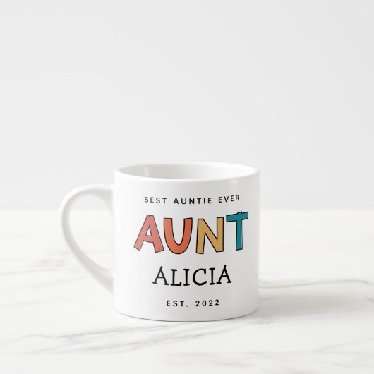 Speciaal Tante Retro Gift Best Auntie Ever Cute Espresso Kop (Links)