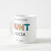 Speciaal Tante Retro Gift Best Auntie Ever Cute Koffiemok (Voorkant links)