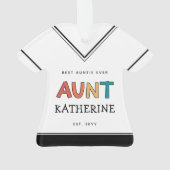 Speciaal Tante Retro Gift Best Auntie Ever Cute Ornament (achterkant)