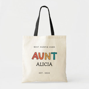 Speciaal Tante Retro Gift Best Auntie Ever Cute Tote Bag