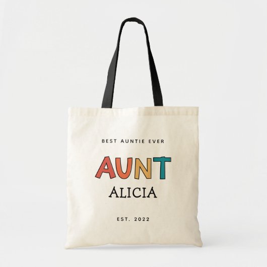 Speciaal Tante Retro Gift Best Auntie Ever Cute Tote Bag (Voorkant)