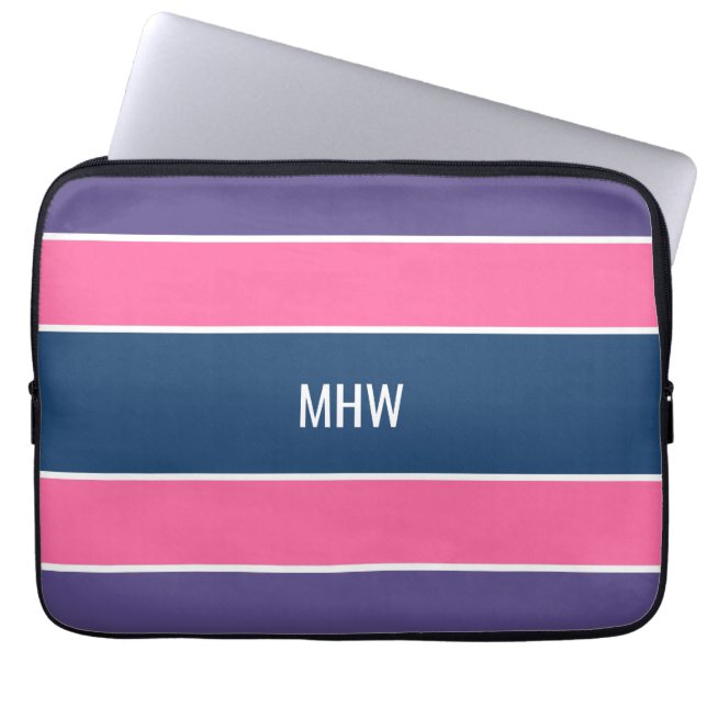 Speciaal tapepatroon voor monogram laptophoezen laptop sleeve (Voorkant)