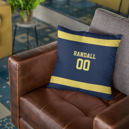 Speciaal team voor blauw en Gold Football Kussen