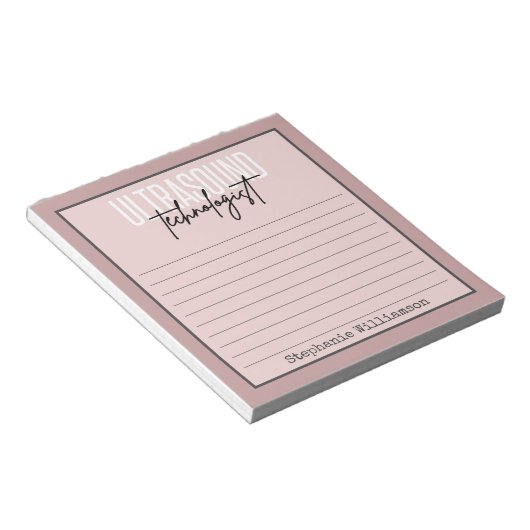 Speciaal technicus van Ultrasound Notitieblok (Schuin)