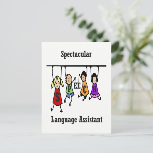 Speciaal tekstdocent patholoog briefkaart (Staand voorkant)