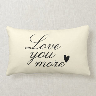 Speciaal tekstontwerp "Meer van u houden" Kussen