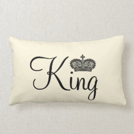 Speciaal tekstontwerp voor koning en kroon kussen
