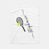 Speciaal Tennis Script Name Lap Picnic Fleece Deken (Voorkant)