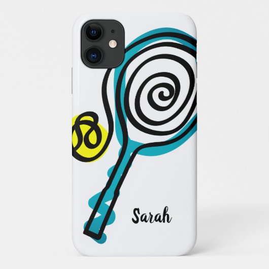 Speciaal tennisracket- en kogelsportontwerp Case-Mate iPhone case (Achterkant)