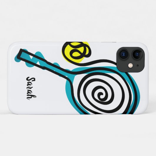 Speciaal tennisracket- en kogelsportontwerp Case-Mate iPhone case (Achterkant (horizontaal))