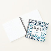 Speciaal Terrazzo Mosaic Navy Blue Sketchbook Notitieboek (Binnen)