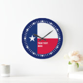 Speciaal Texas State Flag Design op een Grote Klok (Huis)