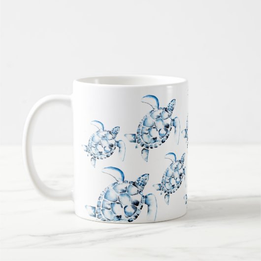 Speciaal thema van het strand van de schildpad van koffiemok (Links)