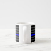 Speciaal thin Blue Line Grey US Flag Gift Espresso Kop (Achterkant)