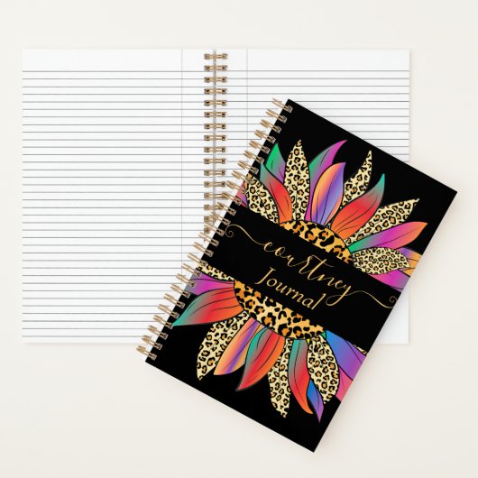 Speciaal tijdschrift regenboog en luipaard notitieboek (Binnen)