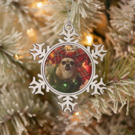 Speciaal tin sneeuwvlok ornament