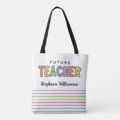Speciaal toekomstig leraar kleurrijke cute Gift Tote Bag (Achterkant)
