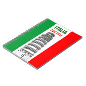 Speciaal toren van de Pisa en de Italiaanse vlag Notitieboek (Linkerzijde)